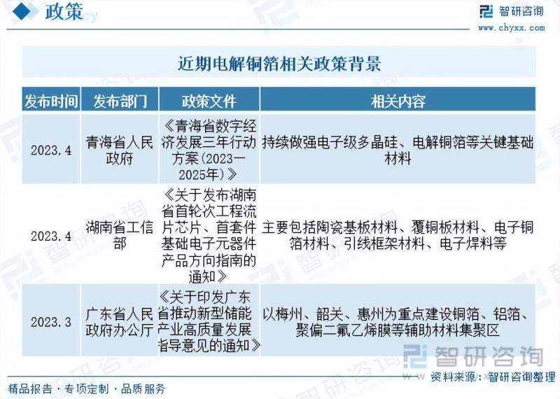 2023年中国电解铜箔行业市场研究报告